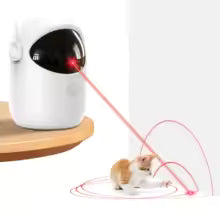 Juguete láser automático para gatos, luz láser recargable con rotación automática, juguetes interactivos para gatos, dispositivo de burla para mascotas, juguete para perros, modo rápido y lento